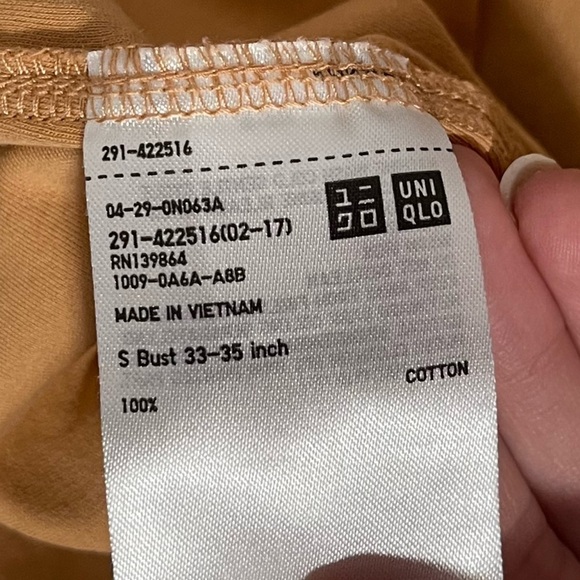 Uniqlo U Orange Tee Shirt Dress Size Small - Picture 6 of 6